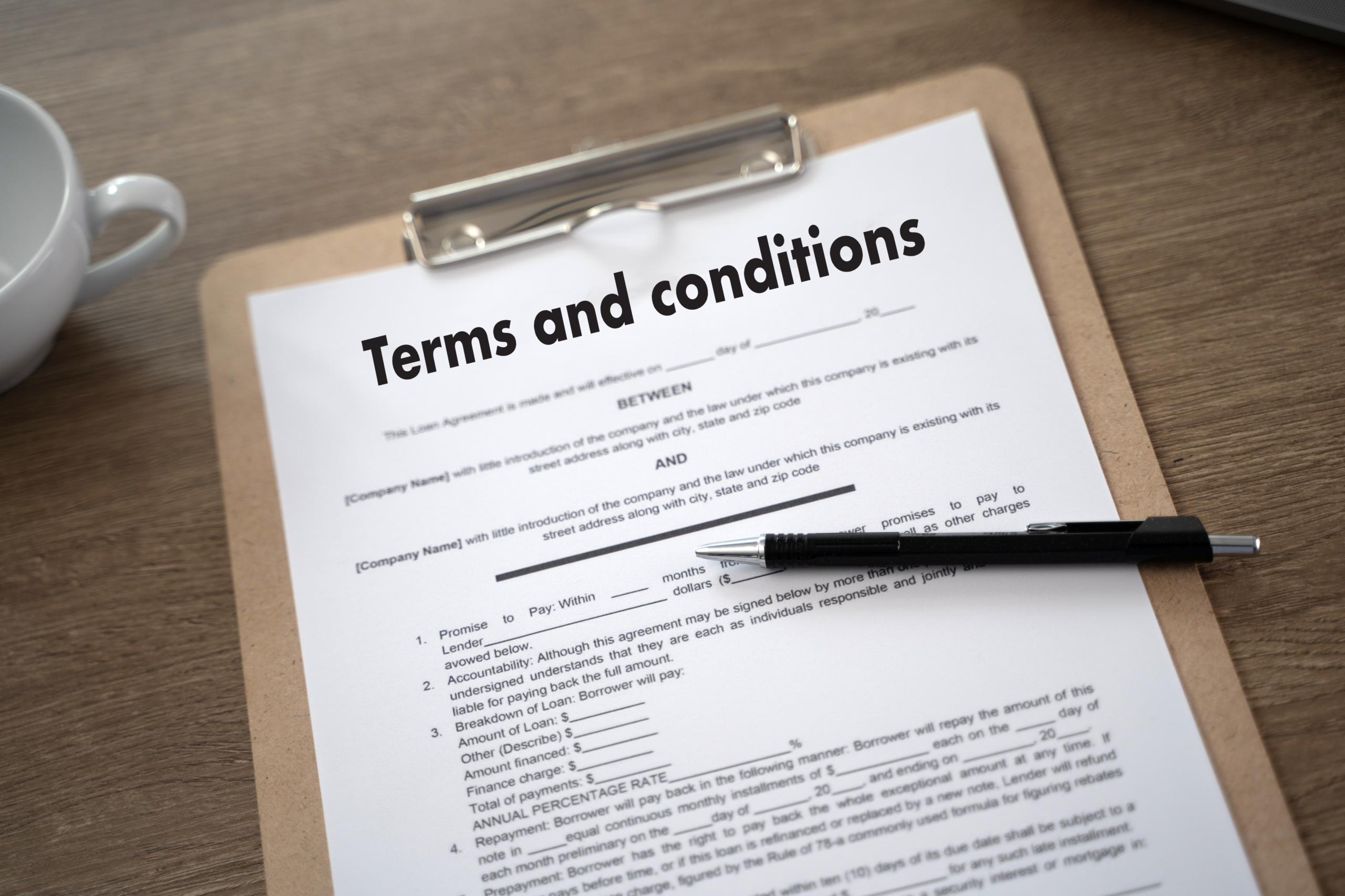 Terms & Conditions Legal Notice