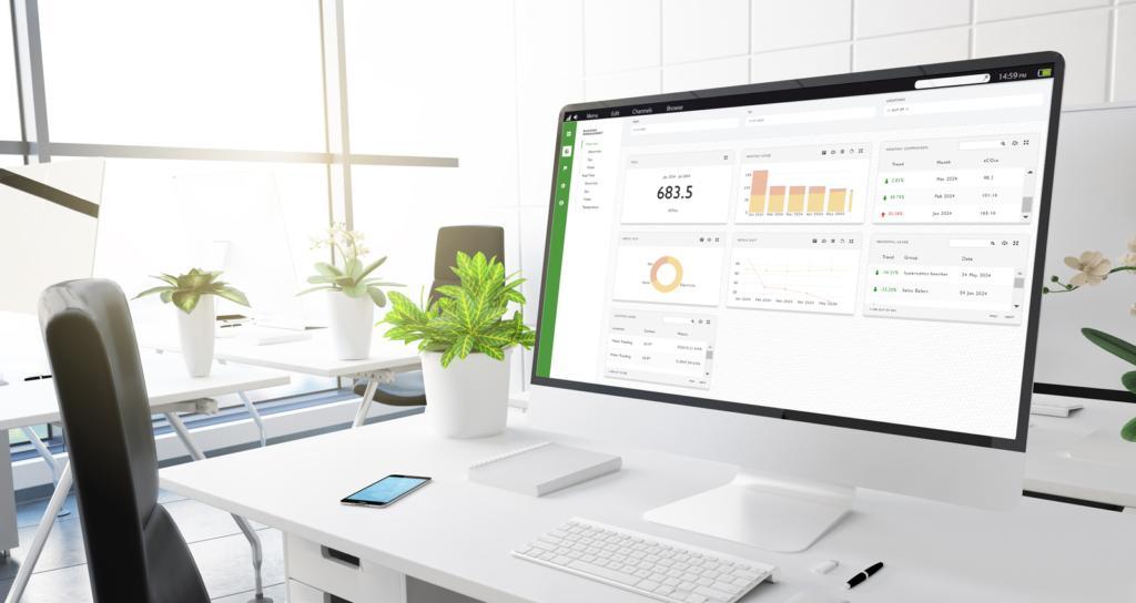 Eco Insight energy monitoring system on a screen